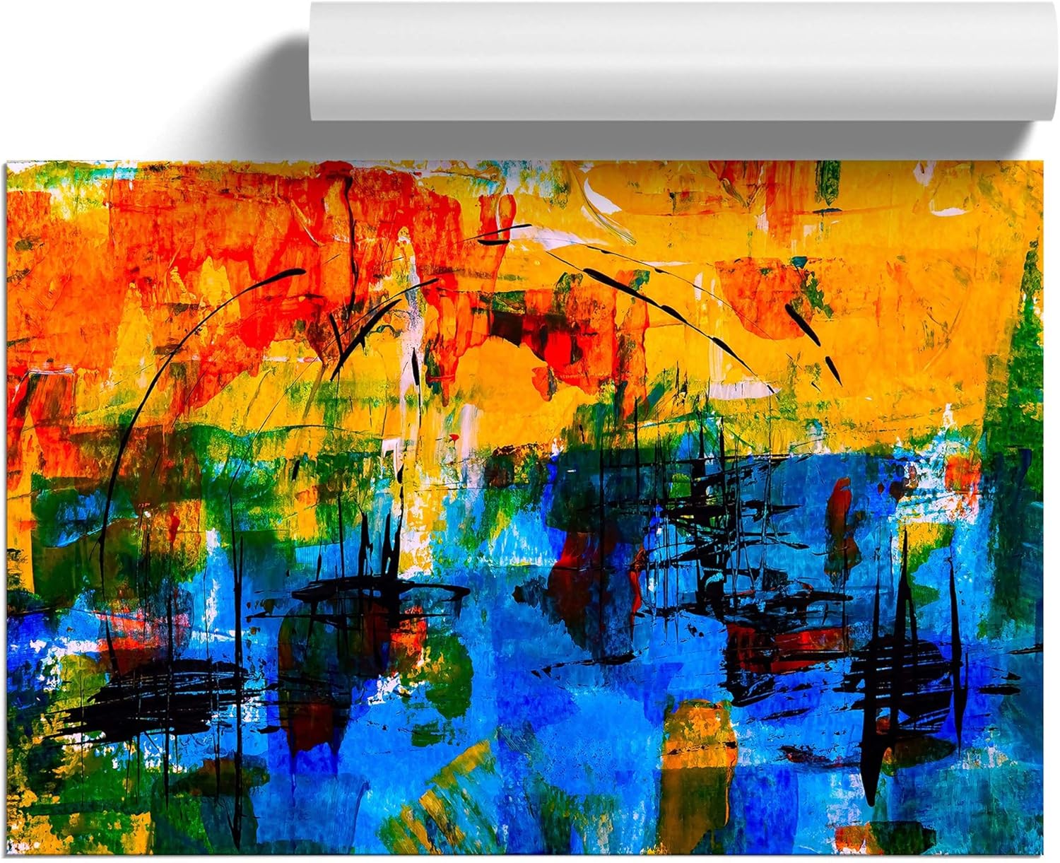 BIG Box Art Abstrakte Kunst, Gemälde Vol.57 von S.Johnson, Wandkunst