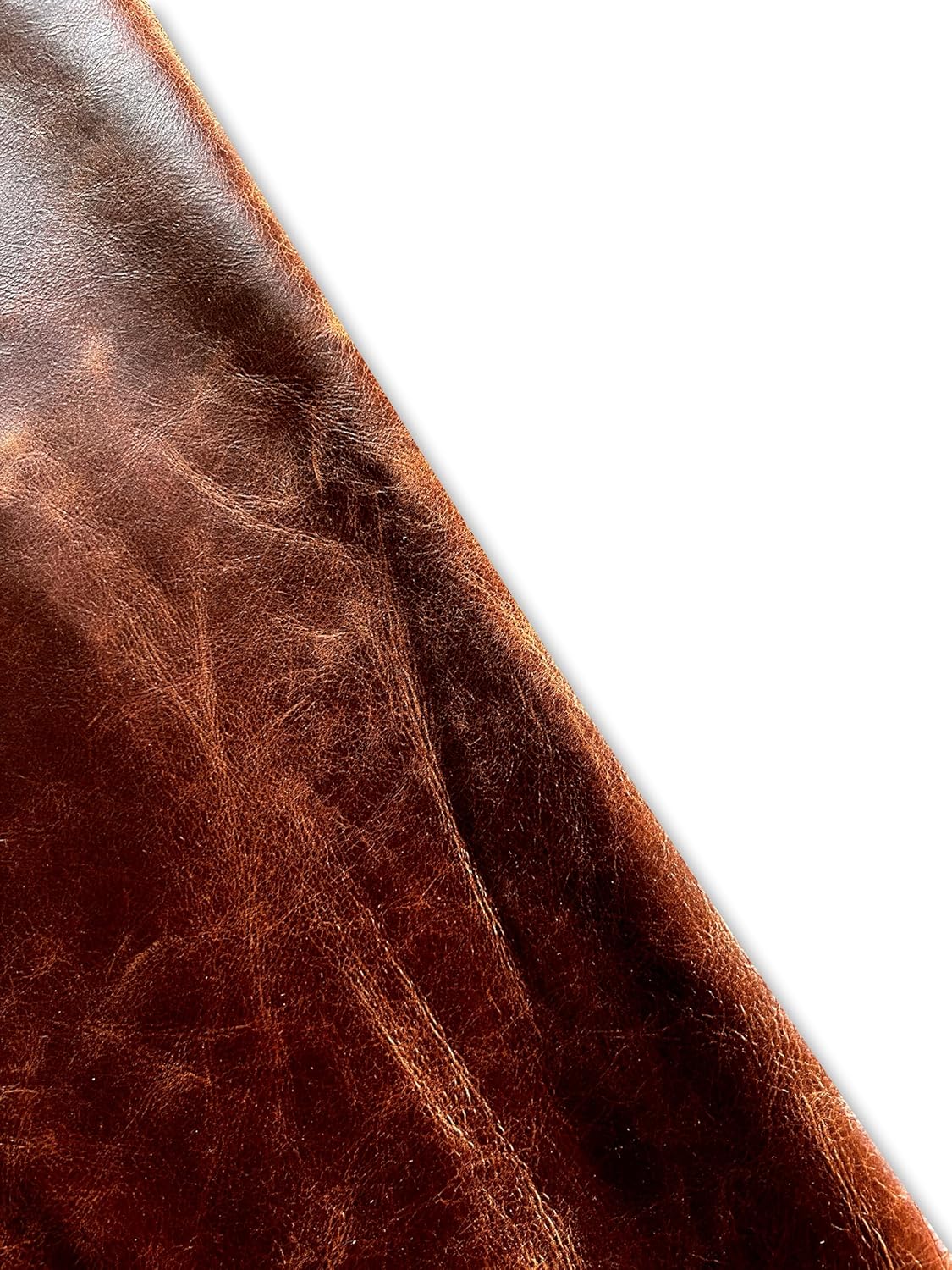 Distressed Cowhide Pull Up Leather Skins (Terraccotta, 20 Square Feet (Full Side))