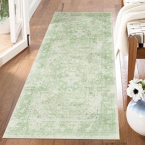 Miniatura 7 de Alfombras de pasillo bohemias para dormitorio, pasillos, alfombra de pasillo lavable, alfombra de área beige, alfombra antideslizante para entrada,
