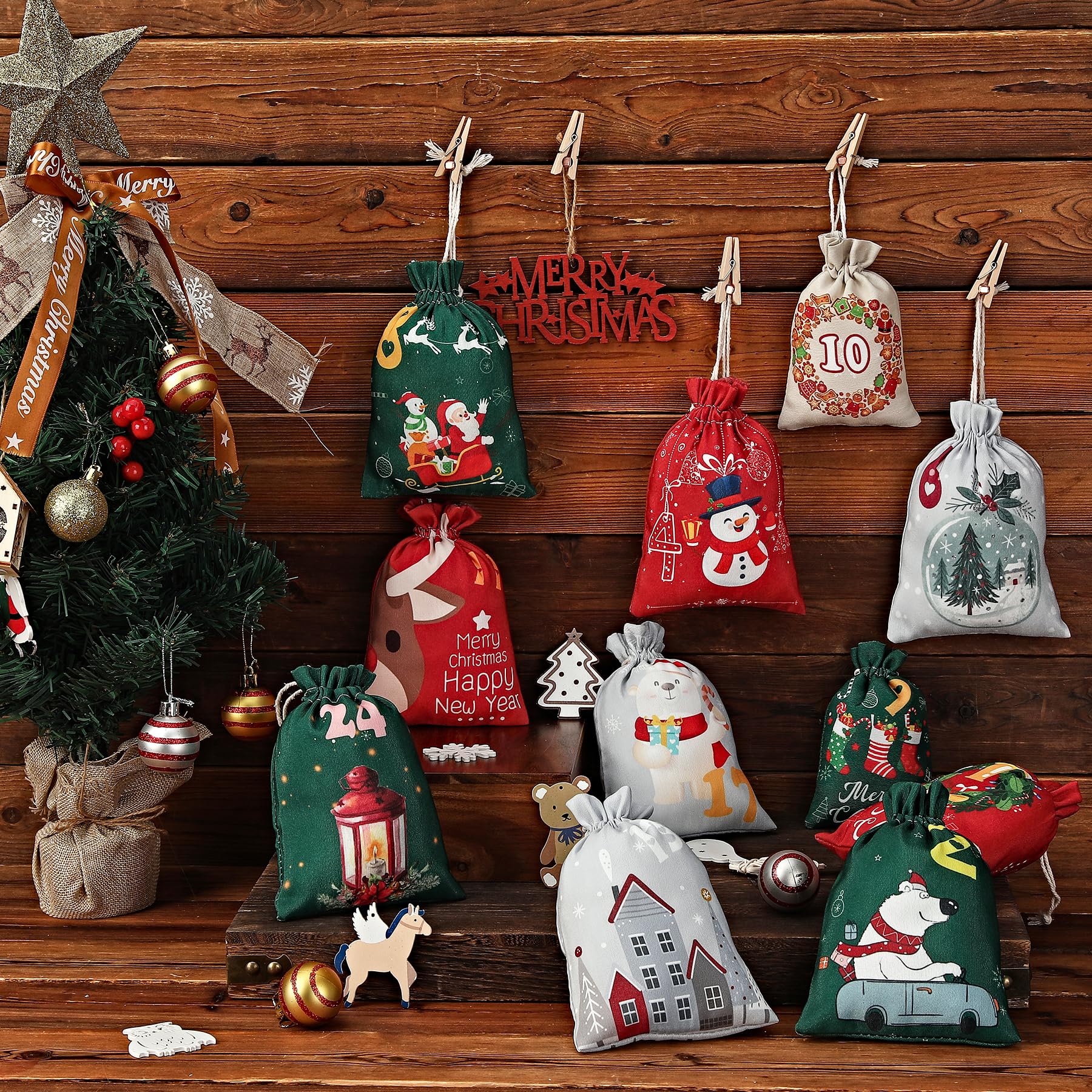 Sacchetti Avvento Natale 2024 Calendario Dell'Avvento 2024 Da