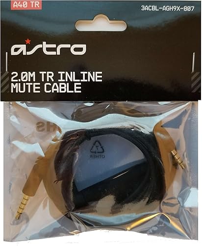 ASTRO Gaming Casco A30/A40 3acbl-agh9x-807 Cable de silencio en línea 6.6 ft
