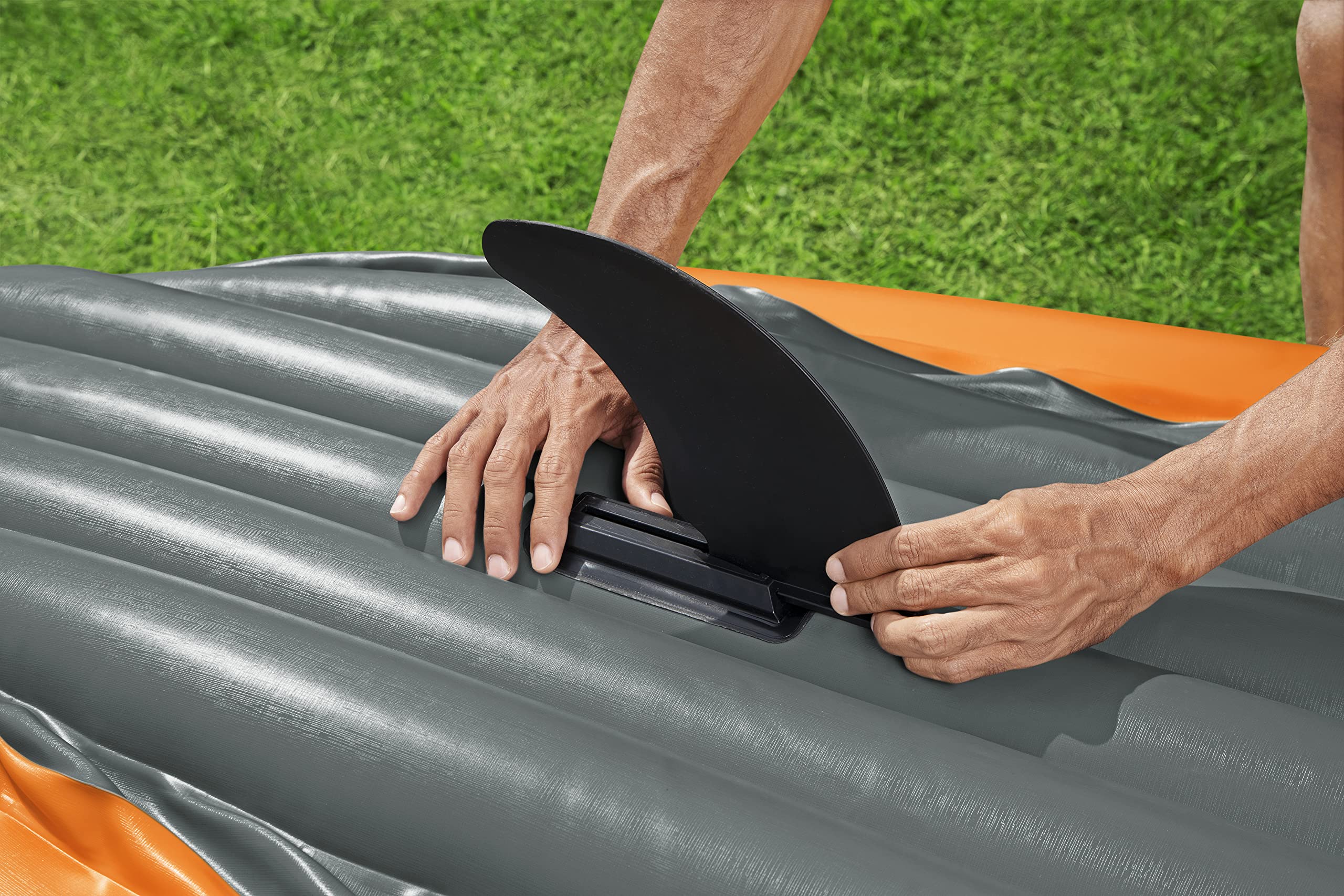 Bestway Hydro-Force Rapid X3 Kayak Gonfiabile con pompa a mano, pagaie, sedili, pinne e borsa portaoggetti | 3 posti
