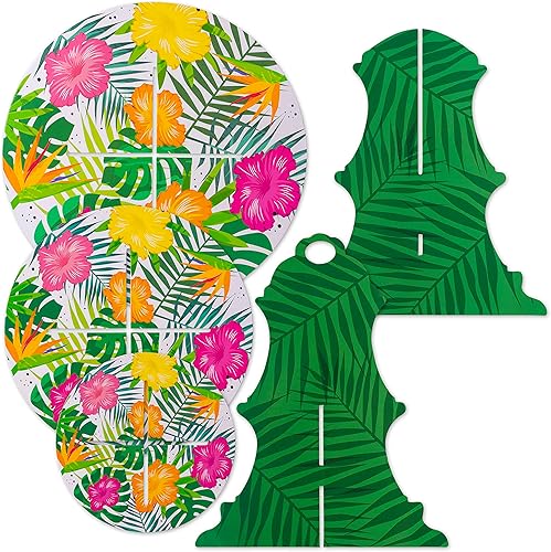 Miniatura 6 de Royal Bluebonnet Luau - Soporte para cupcakes, decoraciones hawaianas, soporte tropical para mesa, decoraciones de fiesta Luau, soporte para