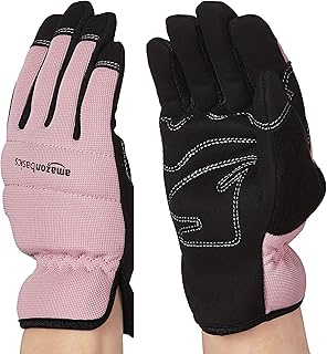 Sponsored Ad - Amazon Basics Women's Work or Garden Gloves - Small, Pink