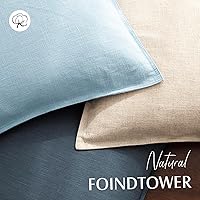 Vista 63 de Foindtower Paquete de 2 fundas de almohada decorativas de lino y liso, funda de cojín decorativa suave, estilo bohemio campestre para silla, sofá