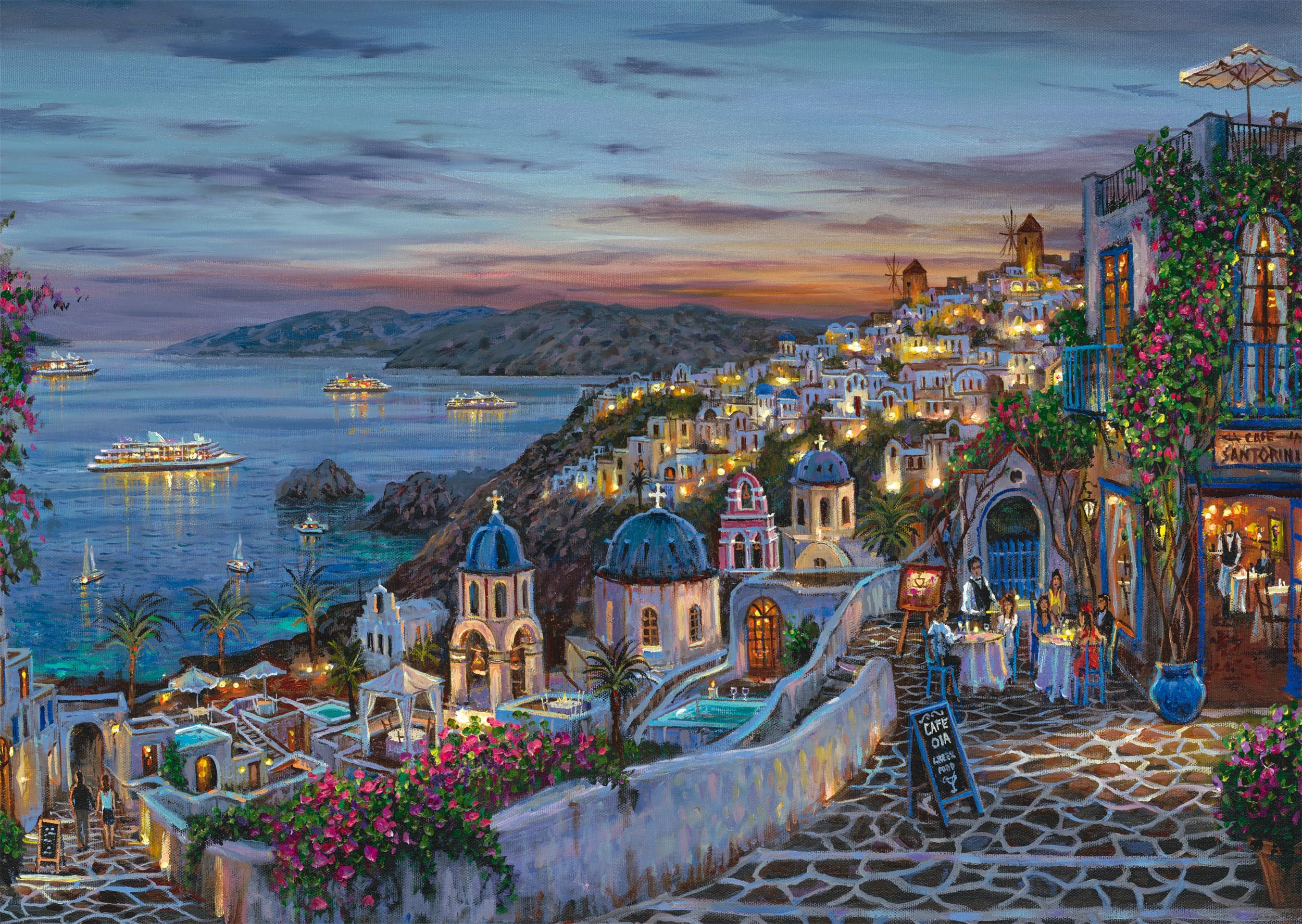 Schmidt Spiele 58647 Santorini Sunset, Robert Finale, 1000 Piece Puzzle