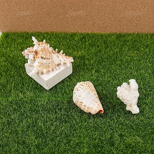 Miniatura 3 de AUEAR, Paquete de 4 plantas verdes artificiales de simulación de musgo artificial para decoración de paisajes, flores, manualidades