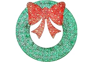 Best Choice Products Pre-Lit Christmas Wreath Decoration