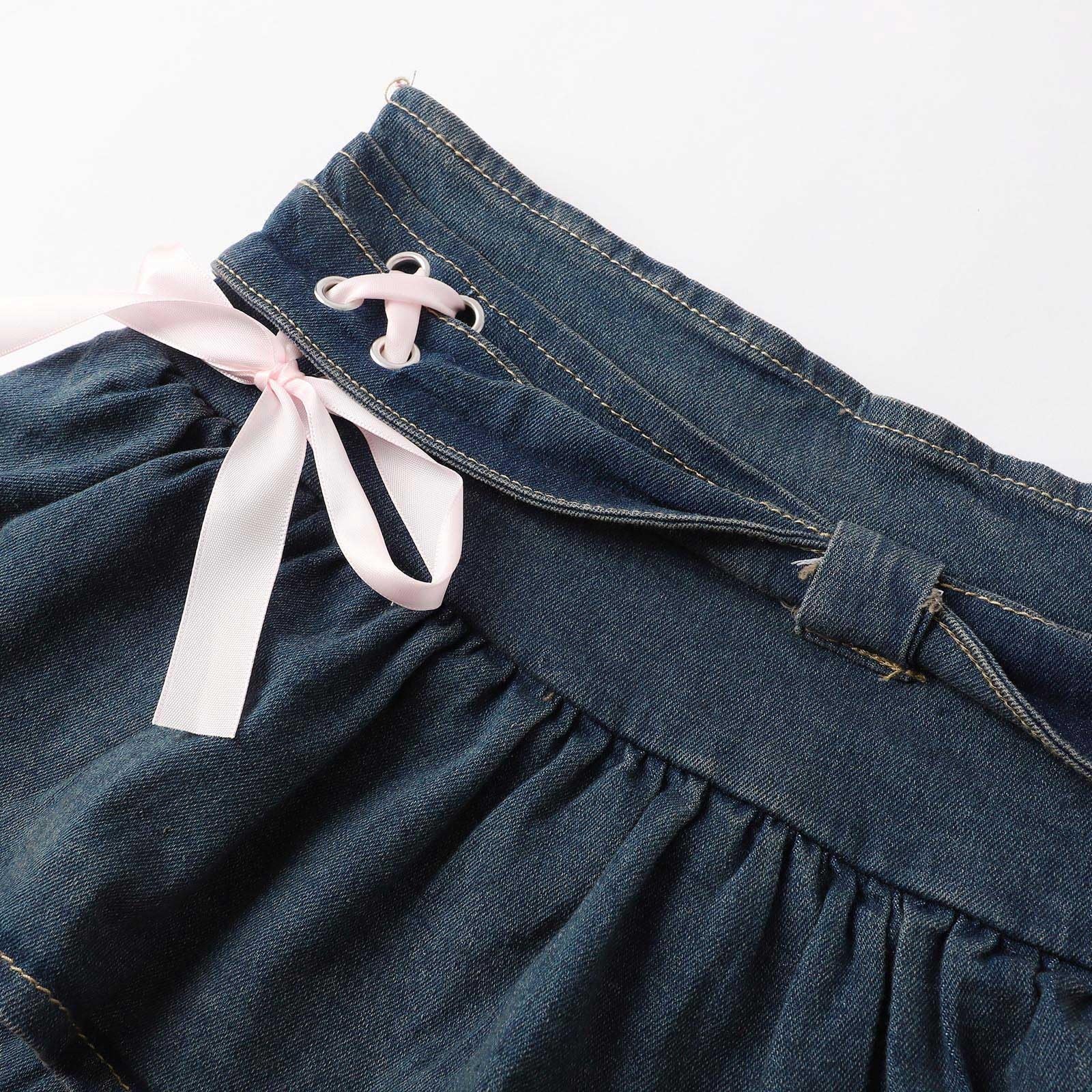 Générique Jupe plissée à nœud Papillon et Taille Haute, idéale pour l'été – Robe décontractée