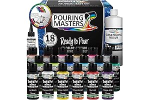 U.S. Art Supply 18-Color Pouring Masters Acrylic Paint Pouring Kit