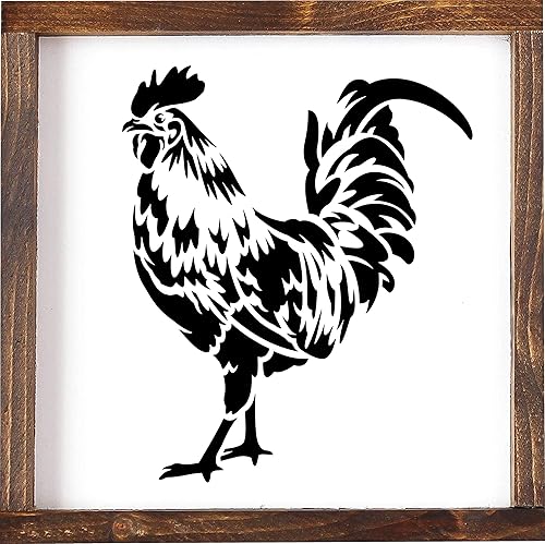 Miniatura 3 de Plantilla de gallo – Pinta tu propio letrero de madera – Reutilizable – Casa de campo