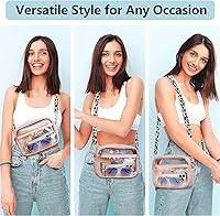 Vista 23 de Bolsa transparente para eventos de estadio, bolsa cruzada transparente para eventos deportivos y conciertos.