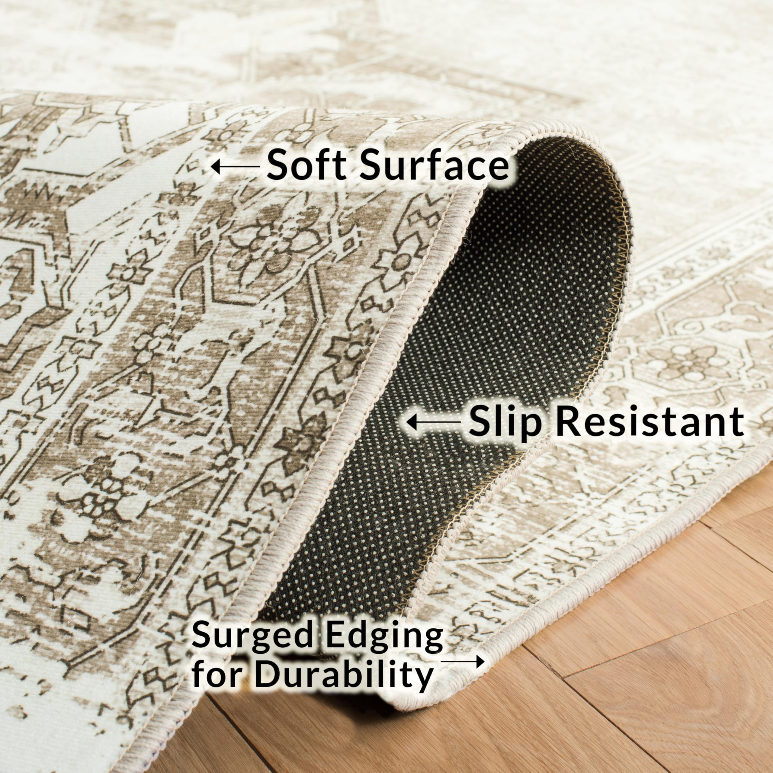 Tappeto Tradizionale Rug Ideale per Aree Ad Alto Passaggio - Lavabile