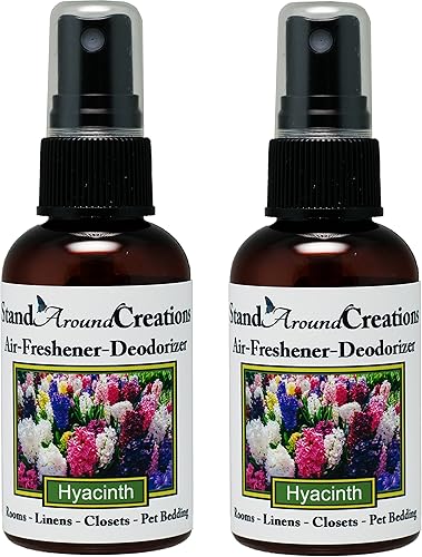 Set de 2 – Spray concentrado para habitación/ropa de cama/ambientador de ambientador – 2 onzas líquidas – Aroma – Jacinto – Las notas preciosas