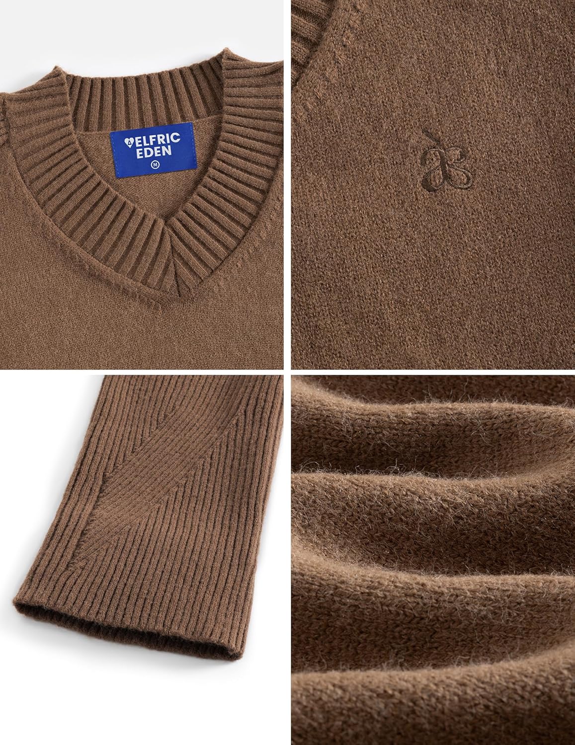 Aelfric Eden Cropped Sweater for Women V-Neck Flare Sleeve Crop Sweater Oversized Pullover Jumper Knit Tops - Image 4