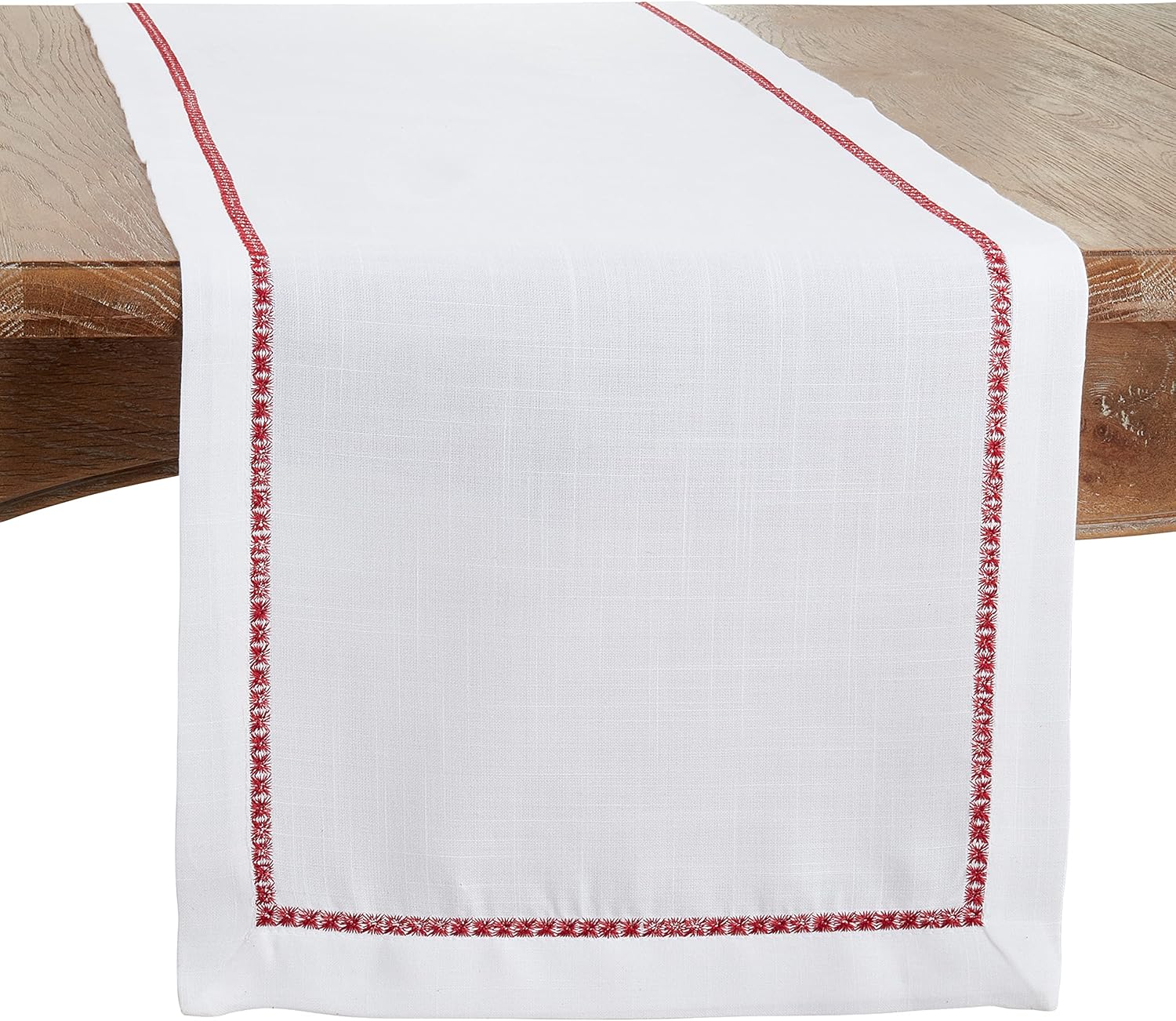 Embroidered Border Design Table Runner