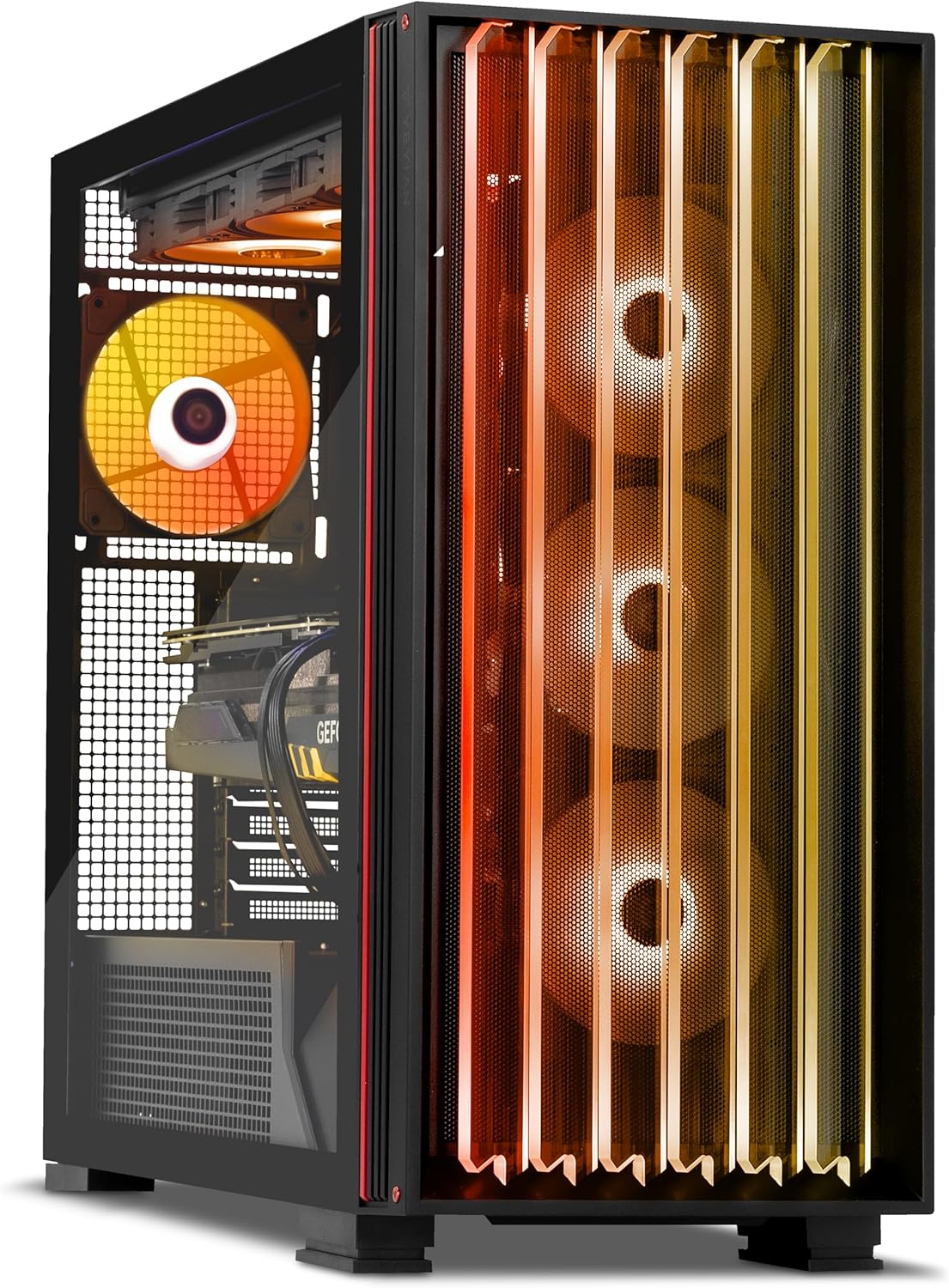 YEYIAN Mirage X Gaming Desktop PC, Ryzen 9 9900X3D Processor, RTX 5090 Graphics, 32GB DDR5 6000 MHz Memory, 2TB NVMe Gen4 SSD, 1000W Platinum‑Rated Power Supply - YPA‑MX990DC‑5901U