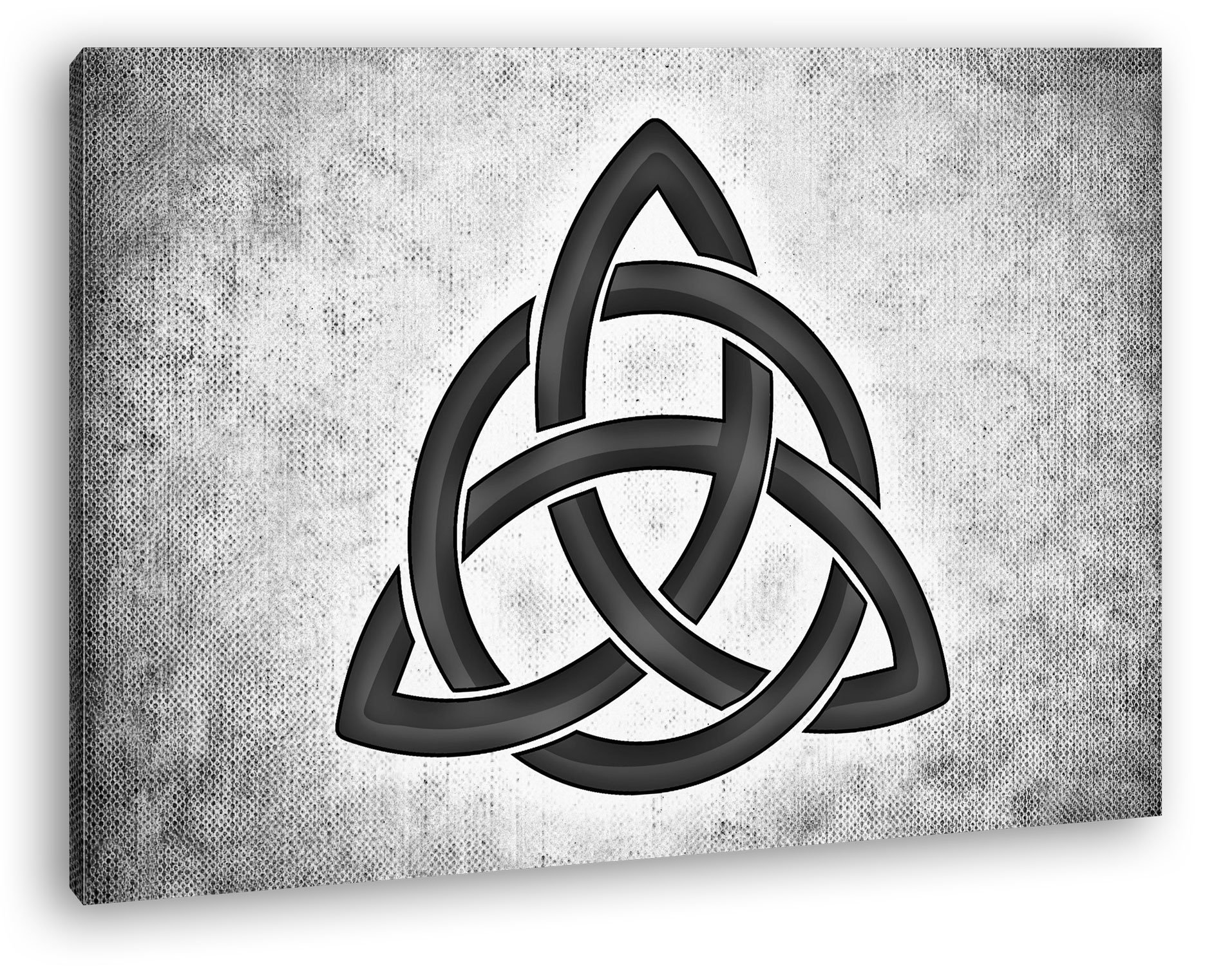 deyoli Effetto simbolo celtico: bianco e nero. Formato: 60 x 40 cm. Stampa digitale di alta qualità con cornice, senza poster o poster
