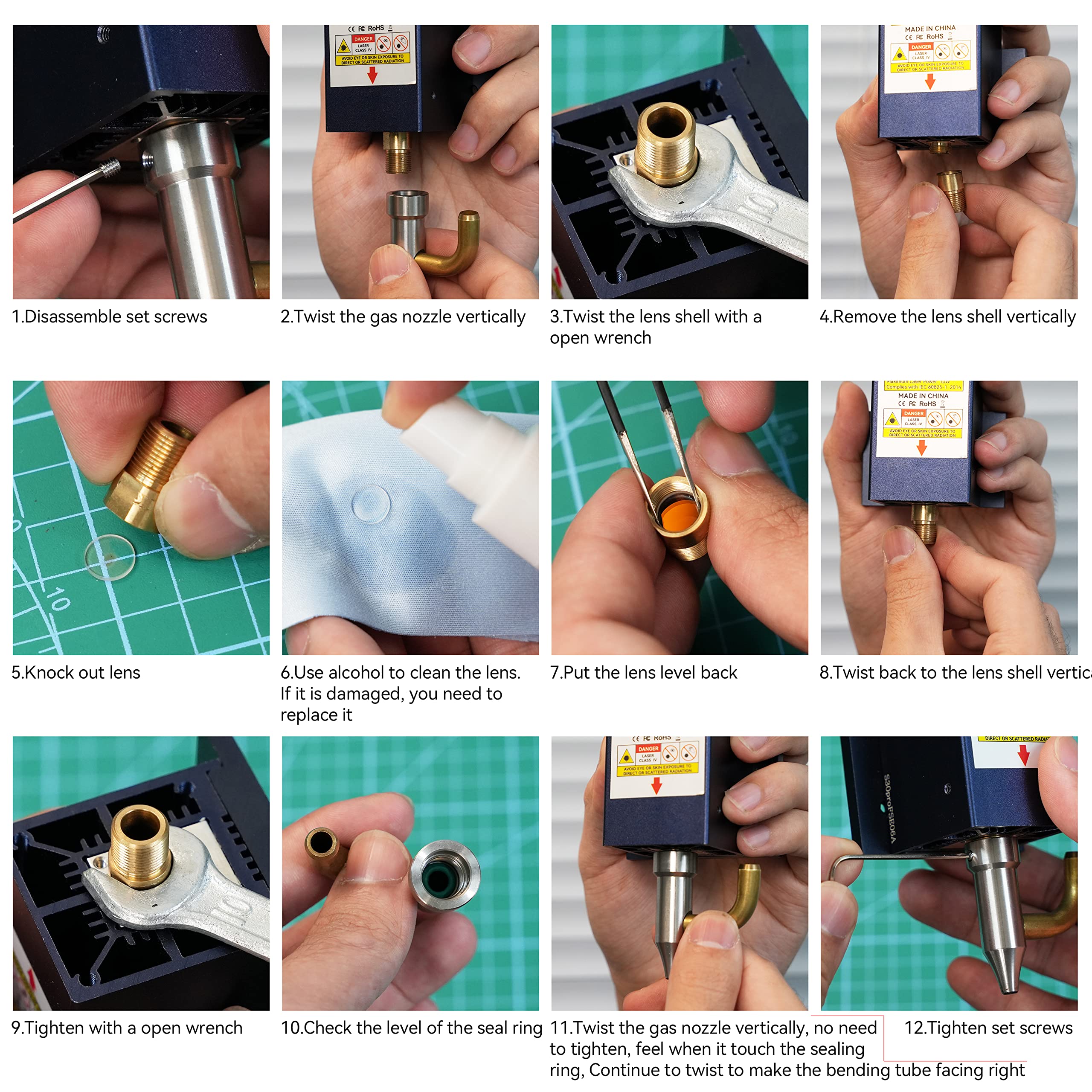 6 PCS Lentille laser officiels pour SCULPFUN S30/S30 Pro, pour graveur laser Accessoires, faciles à installer, hautement transparents, anti-huile et anti-fumée, longue durée de vie