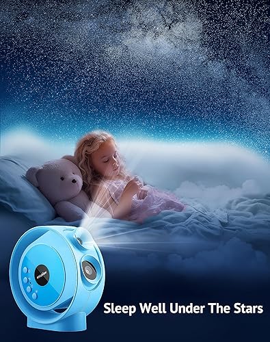 Vista 27 de LaView Proyector de estrellas con imagen HD de gran área de proyección para dormitorio, control remoto infrarrojo, luz nocturna de rotación Negro