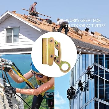 Fusion Climb Optimus Manual Steel Rope Grab for 5/8 in Rope, Gold