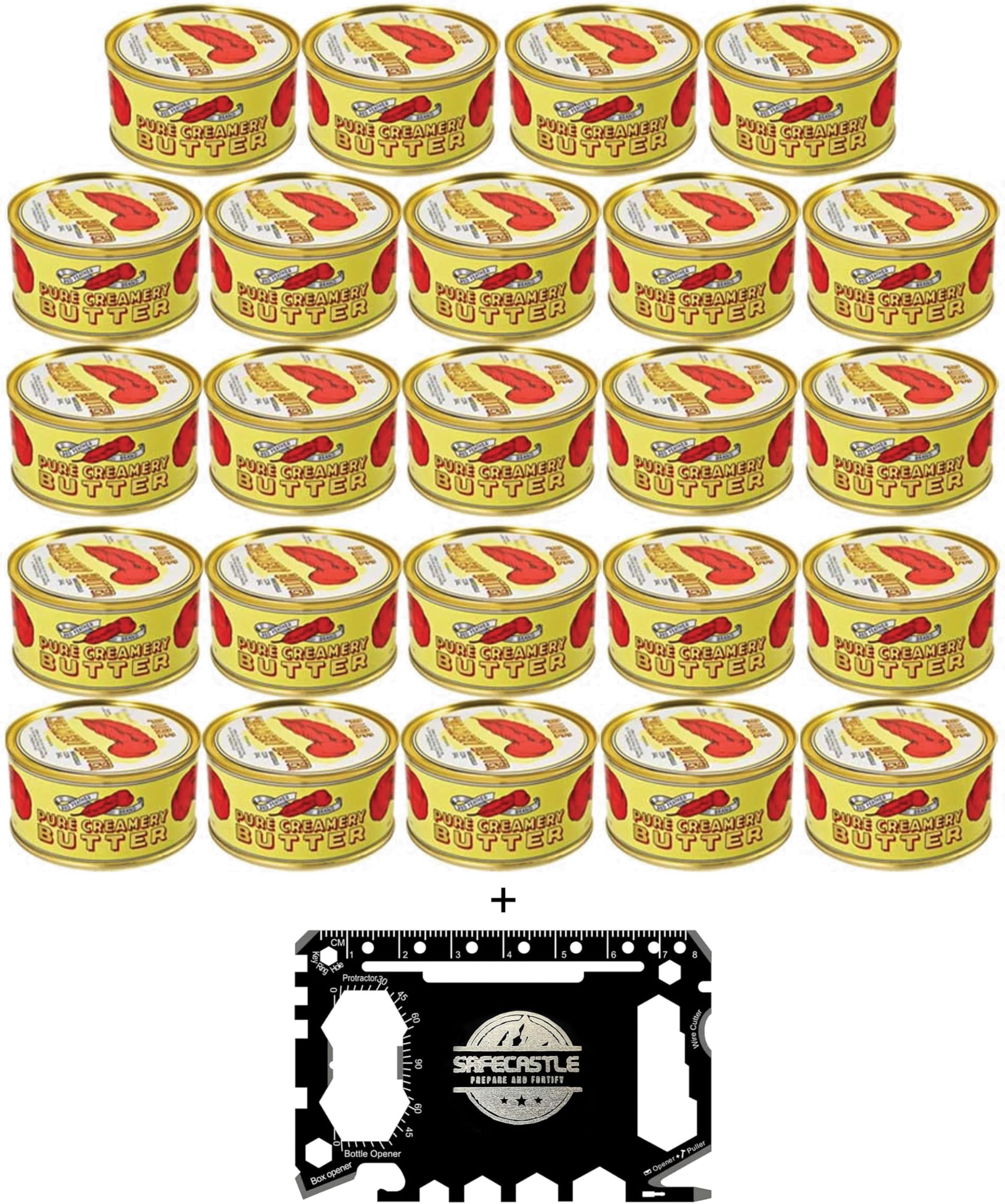 Red Feather Creamery Canned Butter A real butter from new Zealand-100% pure no artificial colors or flavors-Great For Hurricane Preparedness Emergency Survival Earthquake Kit-(24 Cans/Full Case)