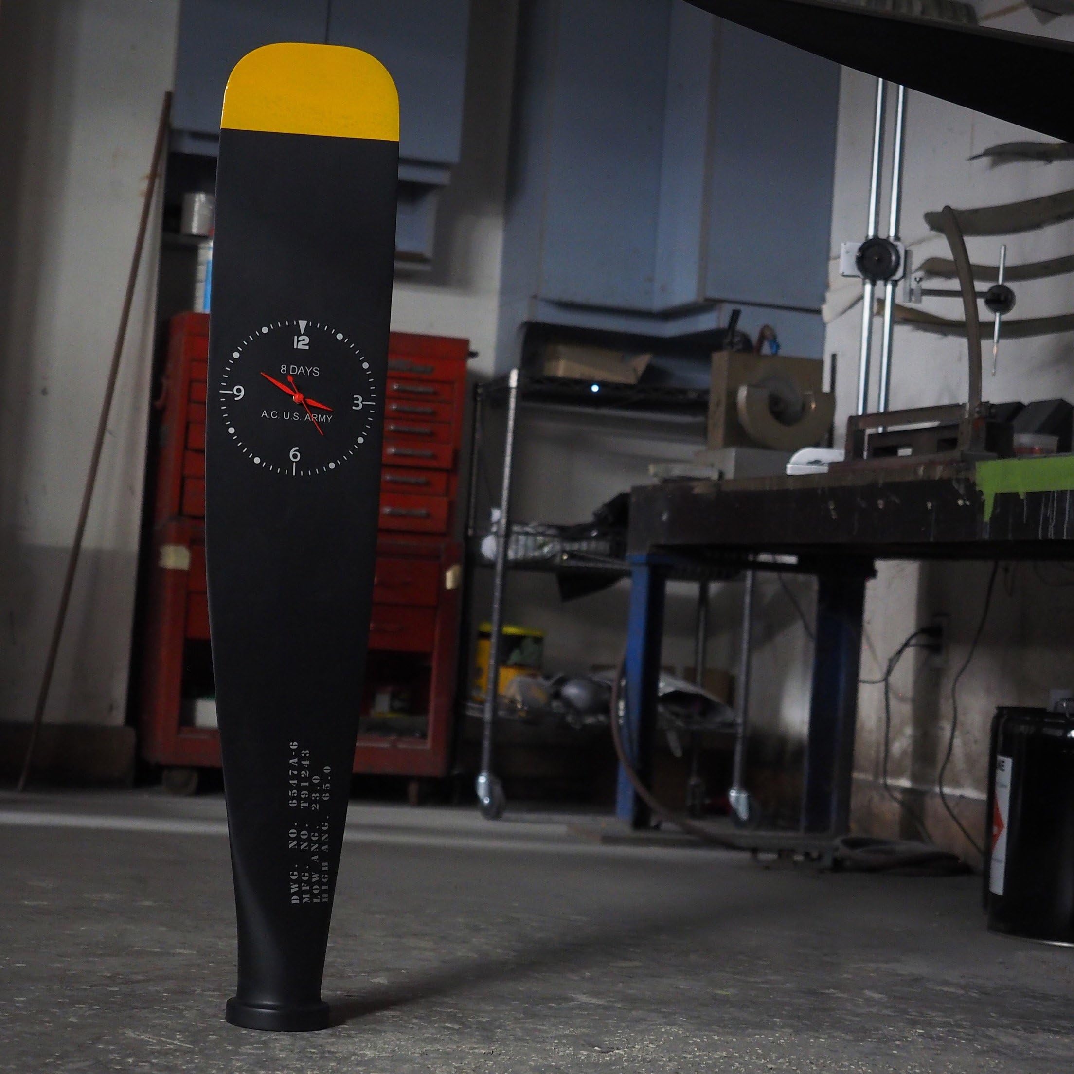 40" P-51 Mustang 8-Day Clock Hamilton Standard Warbird WWII Authentic Airplane Propeller Blade Sculpture - Awesome Wedding Birthday Mab Cave Best Man Christmas Pilot Gift