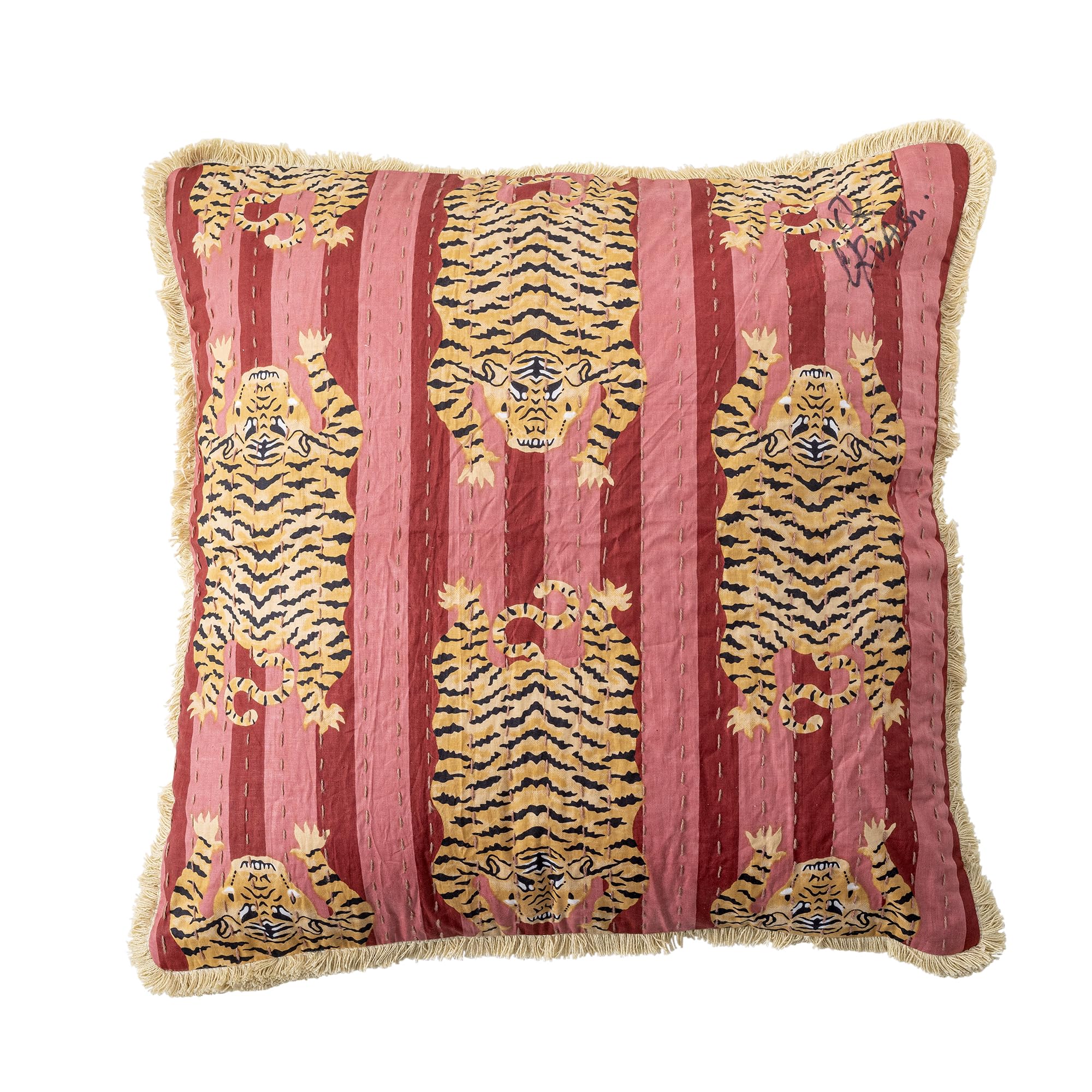 Bloomingville Poirino Kissen, Pink, Baumwolle, L45xH45 cm
