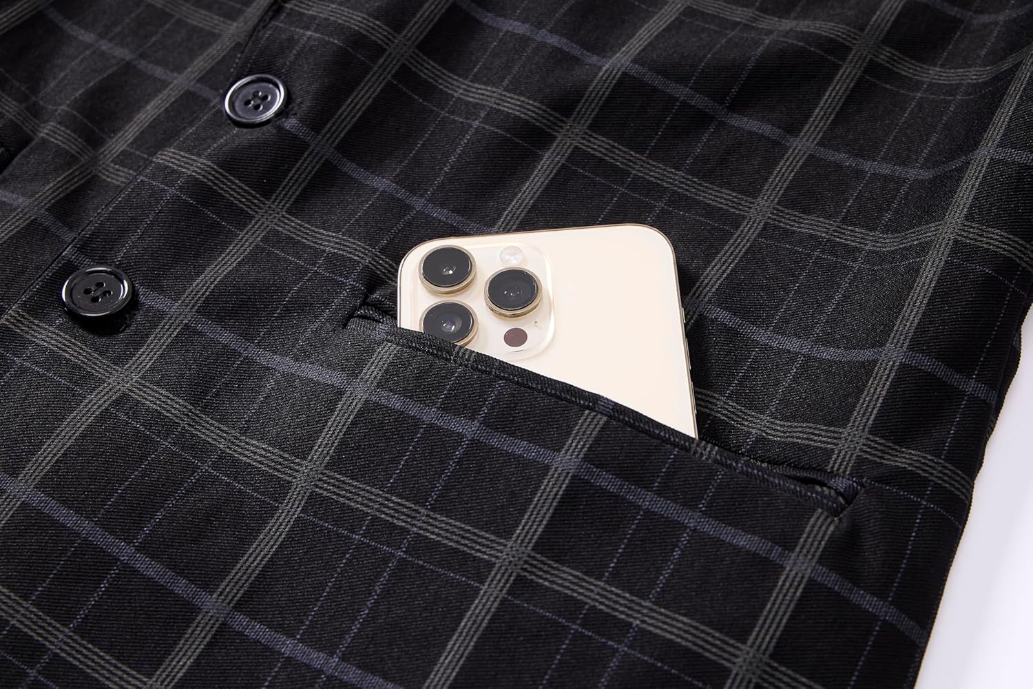 NOVOCCT Men's Plaid Slim Fit Blazer Jacket, Lightweight 2-Button Casual Sport Coat, Formal & Everyday Blazer for Men - Image 5