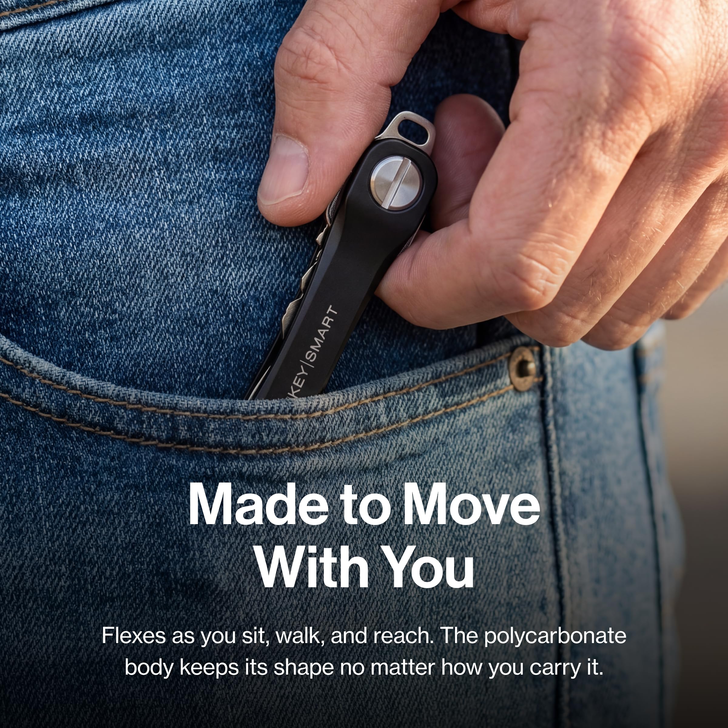 KeySmart Classic – Porte-clés compact et organisateur de porte-clés (jusqu'à 14 clés) (noir