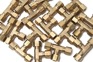 LTWFITTING 5/16-Inch OD Compression Tee,Brass Compression Fitting(Pack of 5)