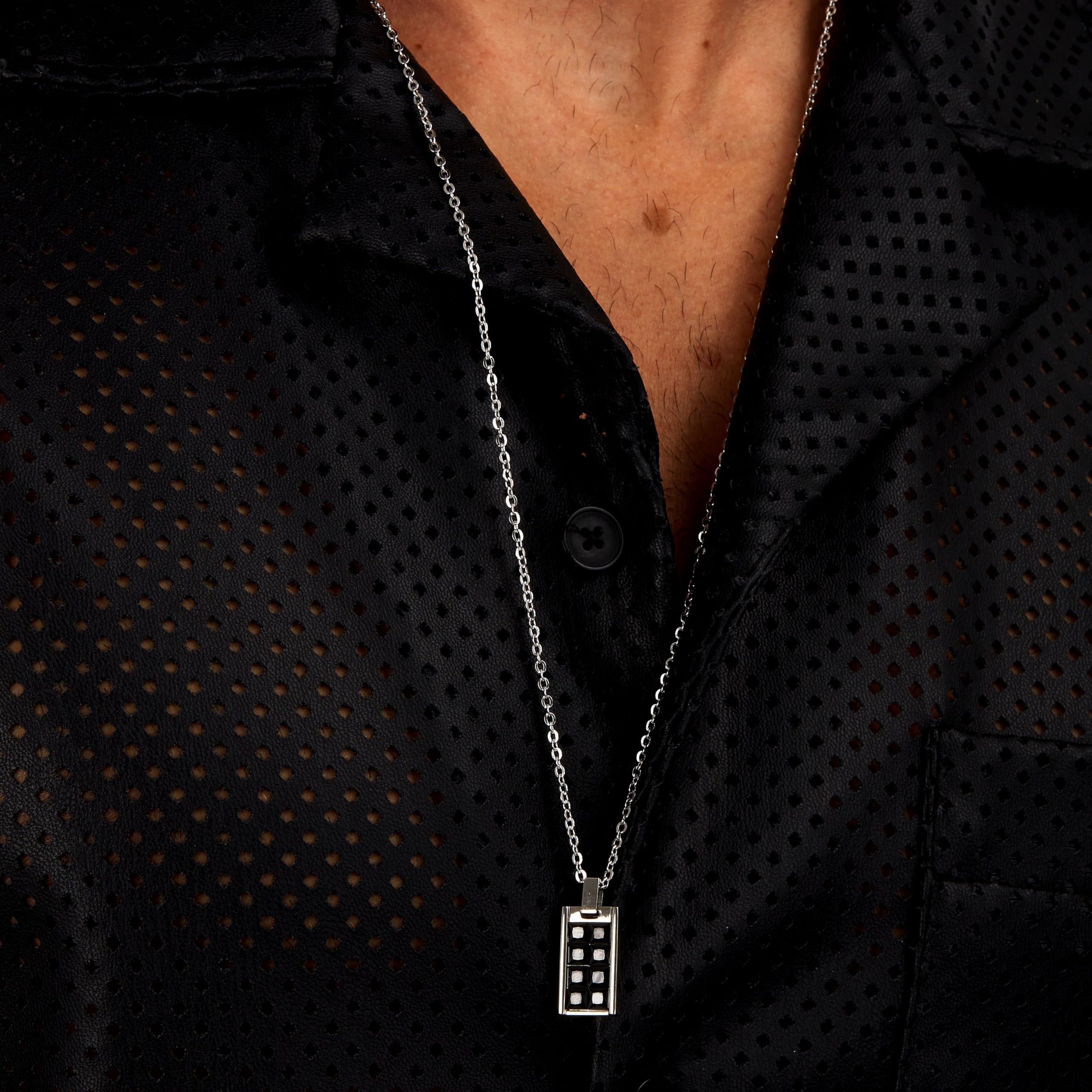 Morellato Collana Uomo in Acciaio, Zirconi Neri, Collezione Urban - SABH39