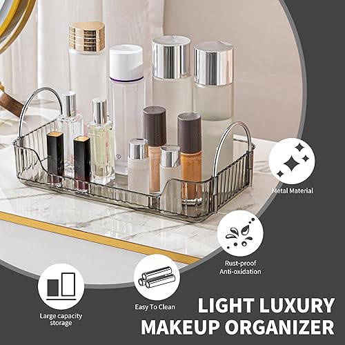 Miniatura 4 de YCIA&DONE Organizador de baño de 1 nivel, organizador de maquillaje, estante de cosméticos para el cuidado de la piel, soporte para perfume para