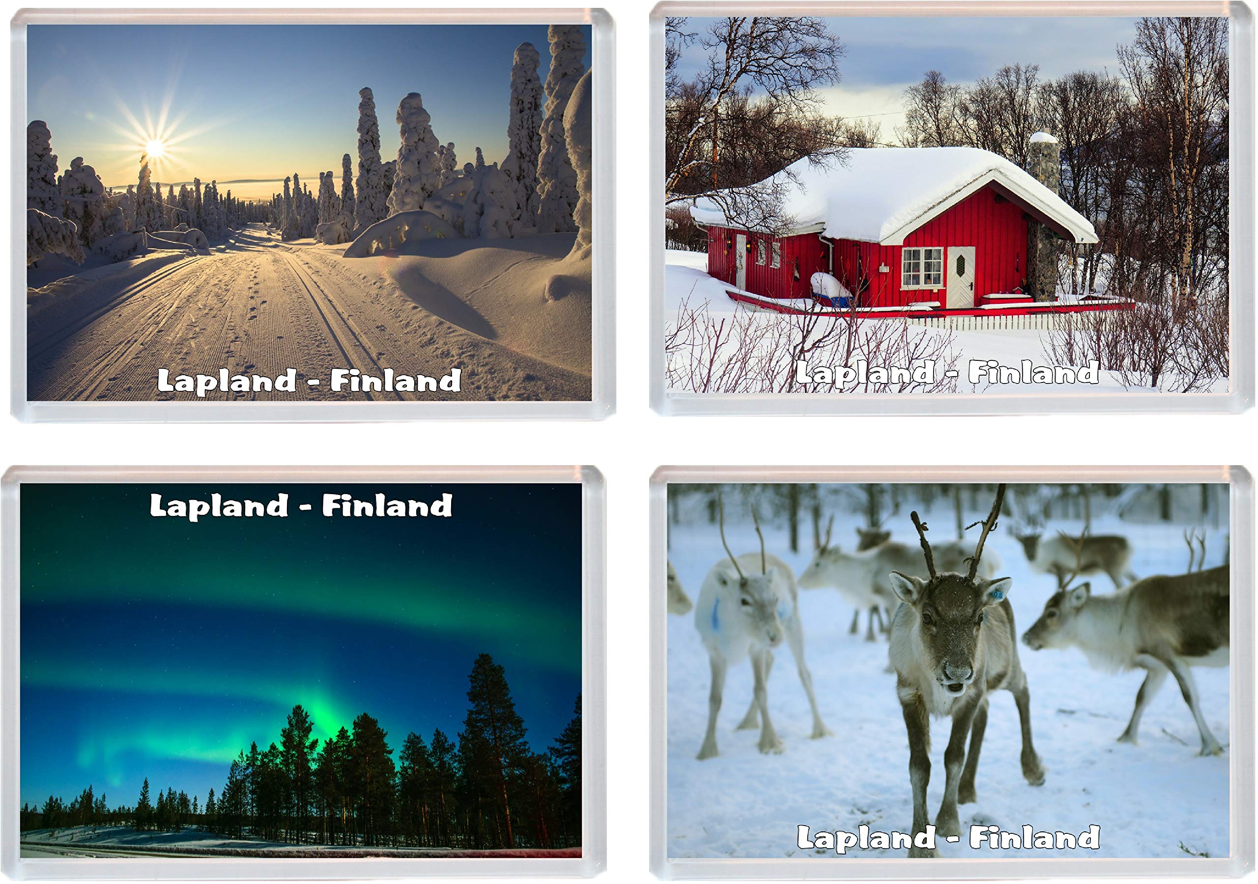 Lapland - Finland - 4 PACK - Jumbo Fridge Magnet/Magnets