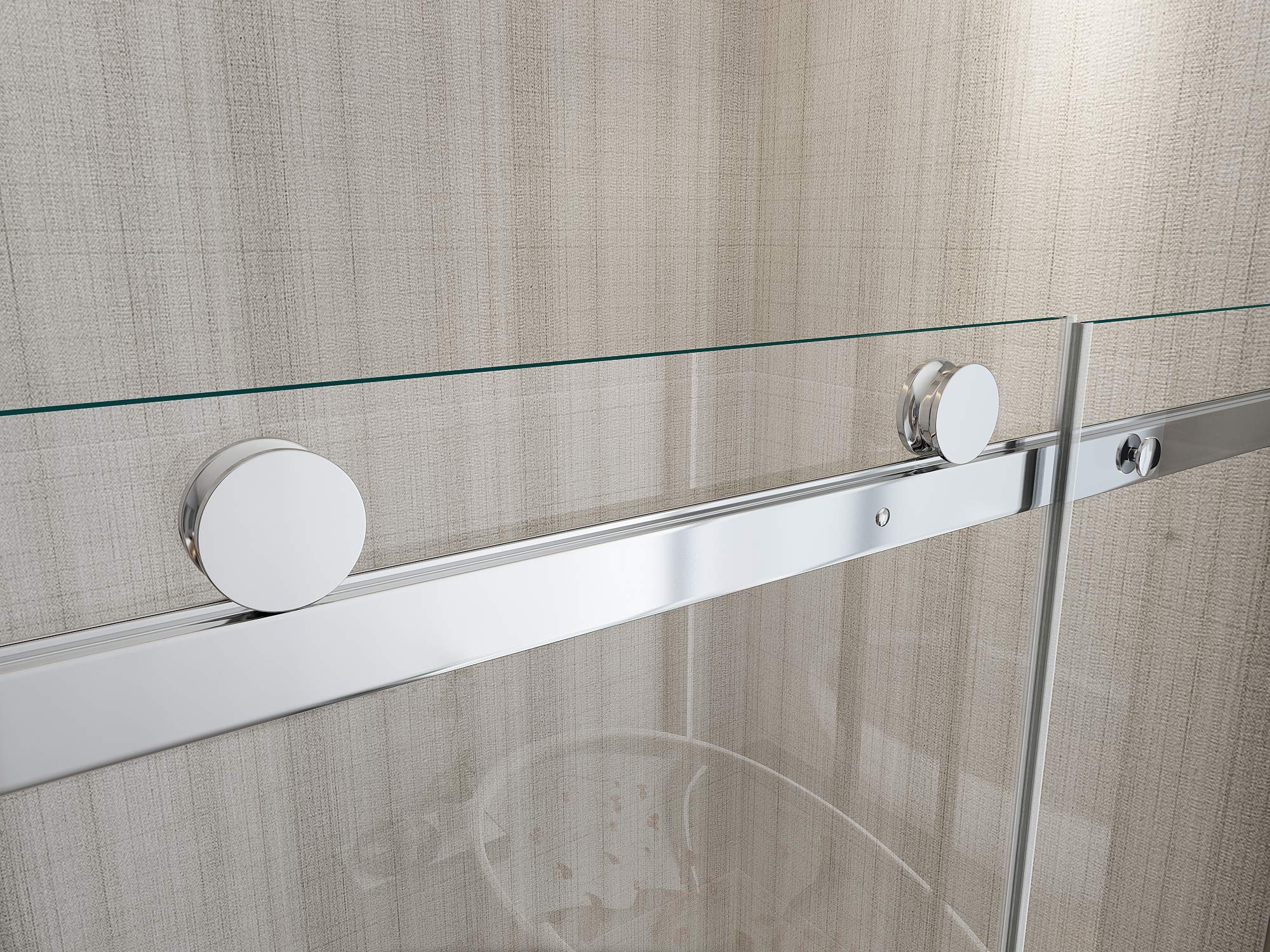 Porta Doccia Scorrevole Nicchia Lusso Vetro 8 MM Easy-clean Reversibile H.190 (108-110,5 H.190 cm)