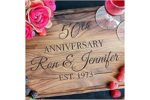 Personalized Wood Cutting Board: A Unique 50th Anniversary Gift