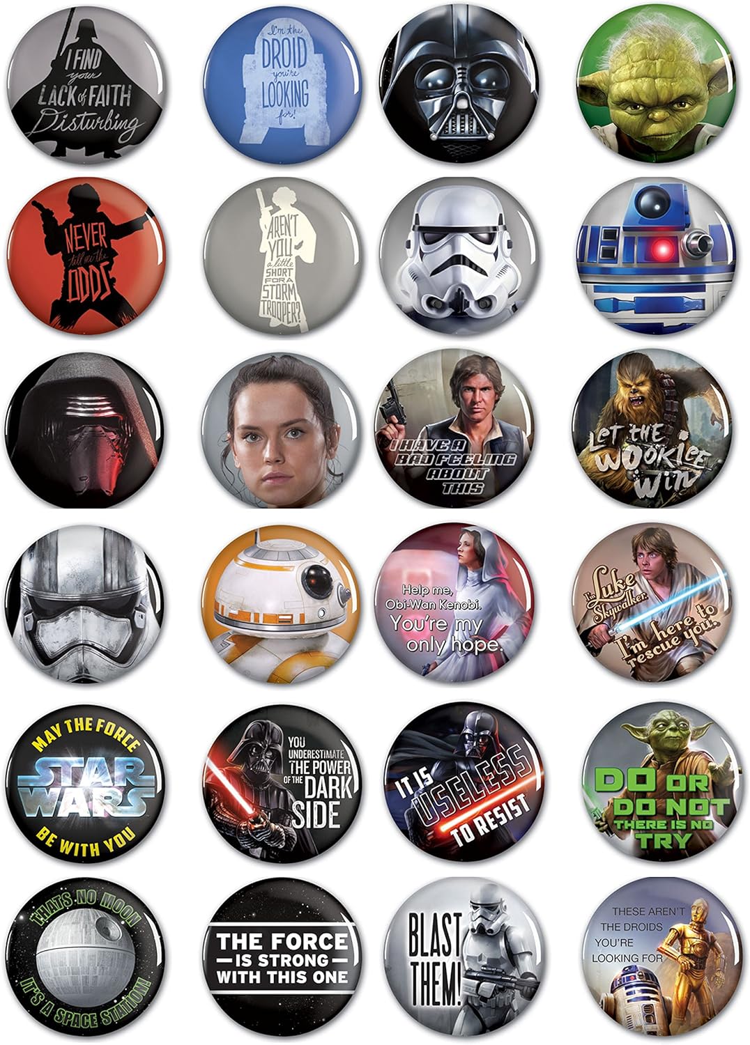WinCraft Star Wars 24 Button Pack