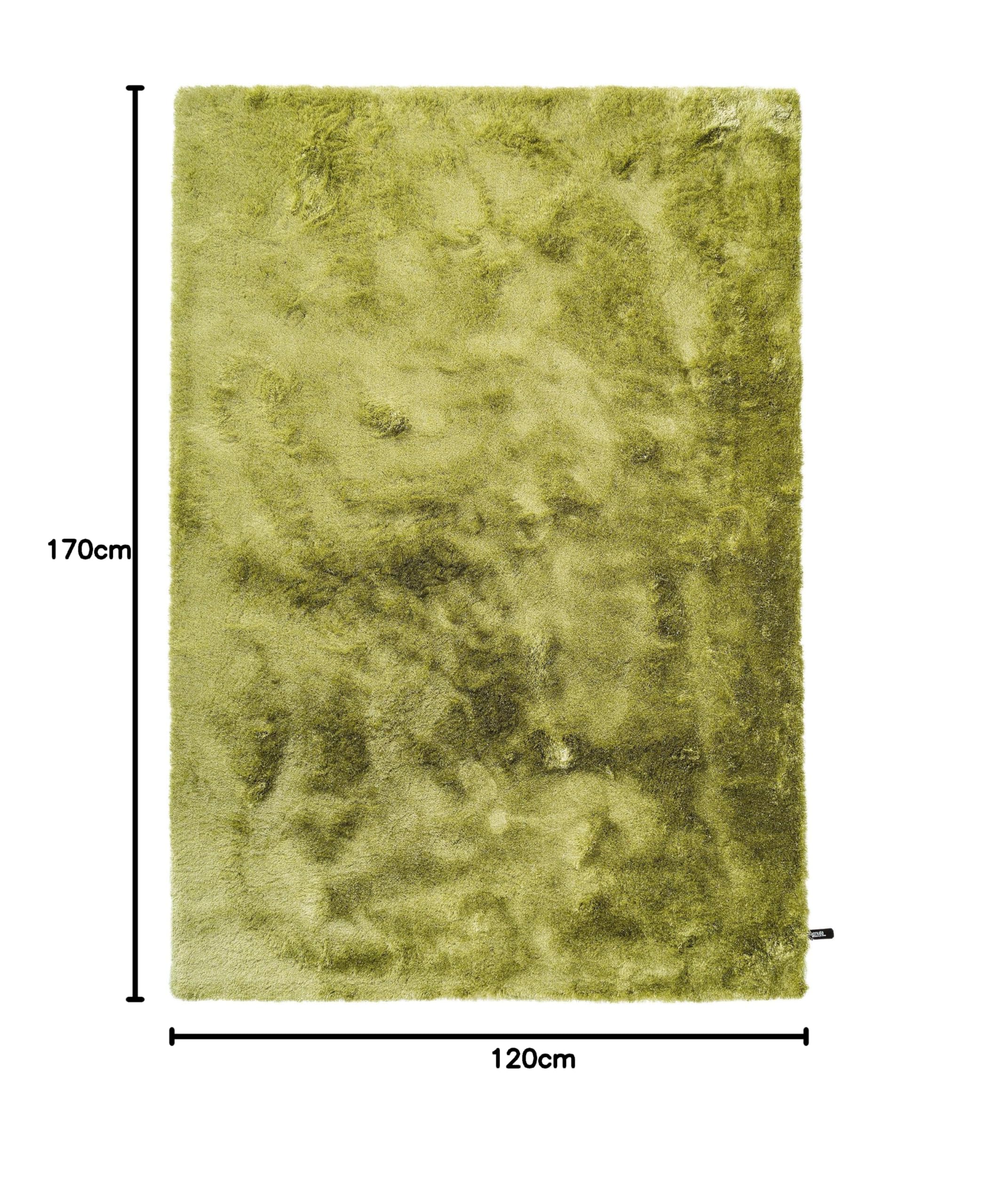 benuta Tapis Shaggy à Poils Longs Whisper Vert Olive 120X170 Cm - Tapis Doux pour Salon