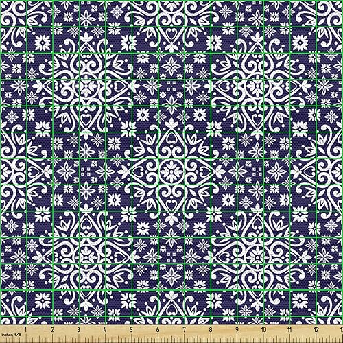 Miniatura 2 de The Yard - Tela multicolor Lunarable con estampado digital.