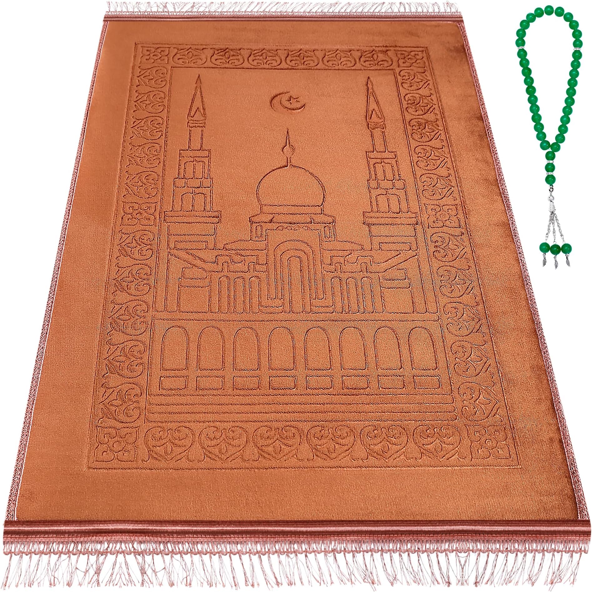 Z&Z living Space Muslim Prayer mat Extra Soft and Thick Padded Rug for Eid Travel Ramadan Islamic Gift and Great for Knees and Forehead