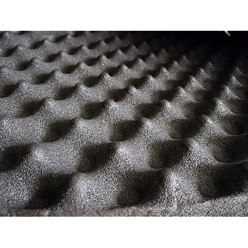 SOOMJ 20mmThick self-Adhesive Sound Proof Padding Soundproofing Foam Acoustic Eggcrate Design Car Heatproof Foam Deadener