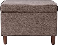 Vista 1 de HomePop Home Decor Dinah Collection Modern Storage Ottoman Ottoman with Storage for Living Room & Bedroom (Chocalate Brown)