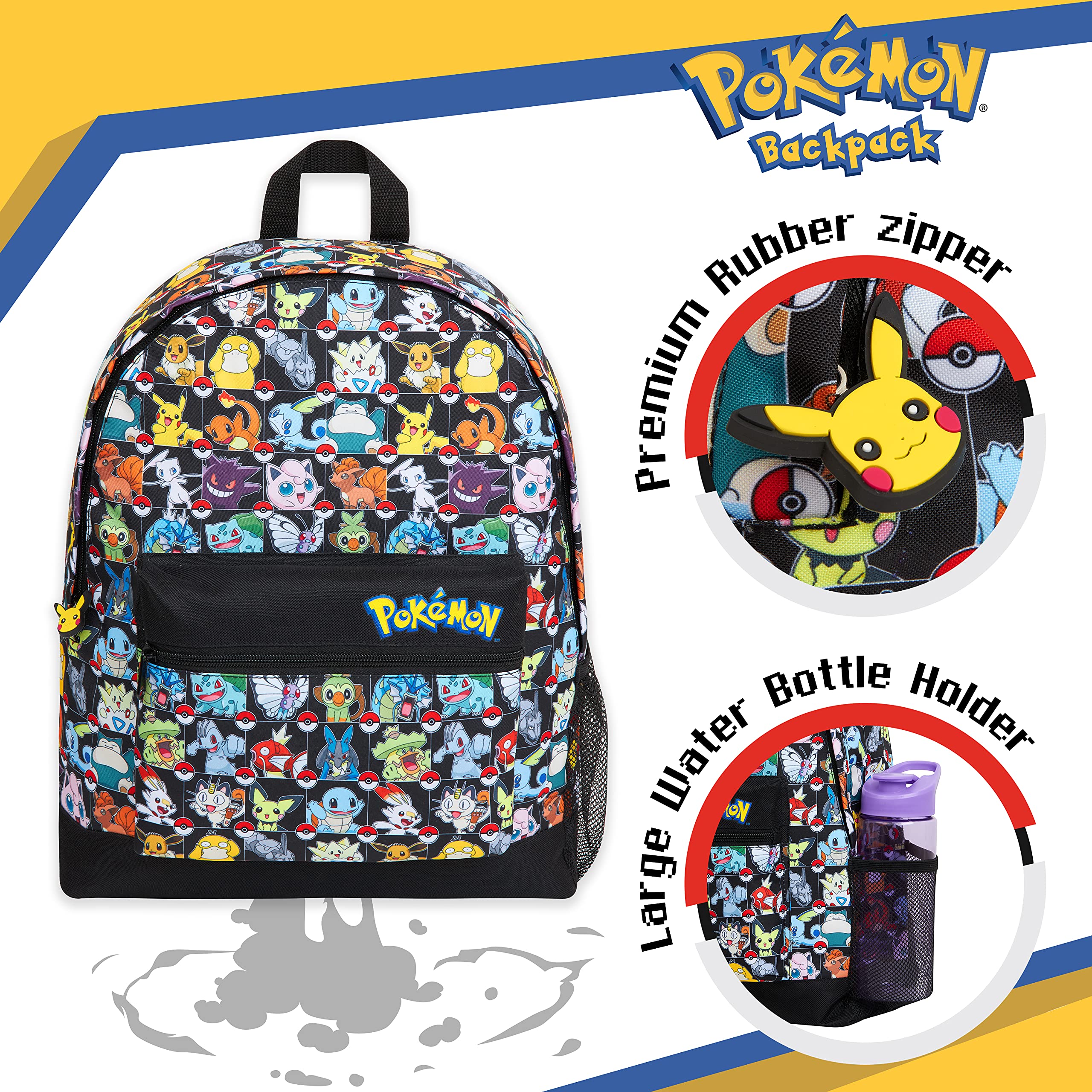 Buy Pokemon Backpack Kids School Bag Boys Girls Teens Pikachu Pokeball