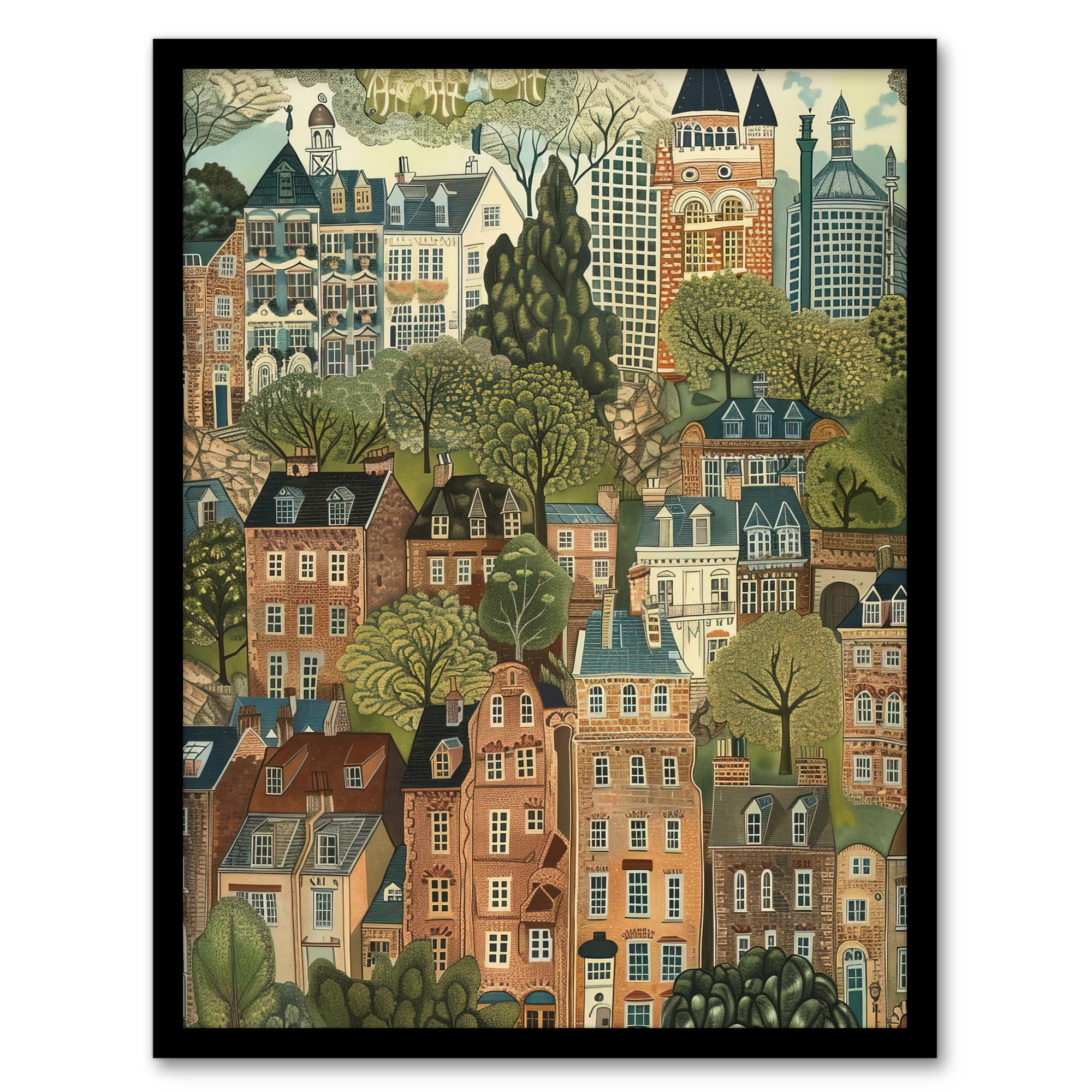 Artery8 - Framed Art Print - Cityscape - A4