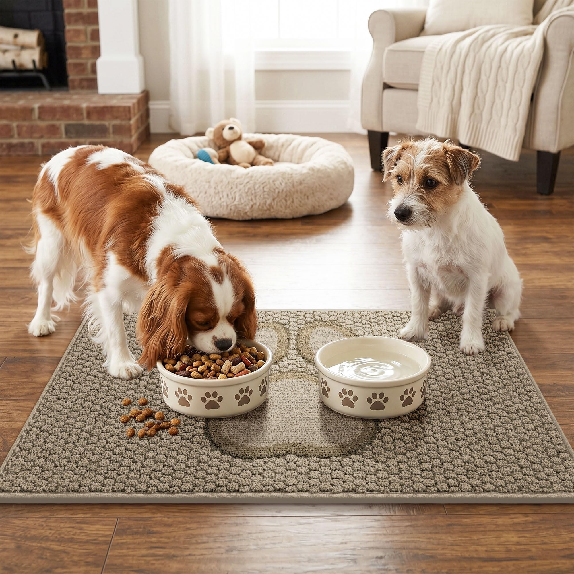 Dog Door Mat - Paw Print Entry Rug -3