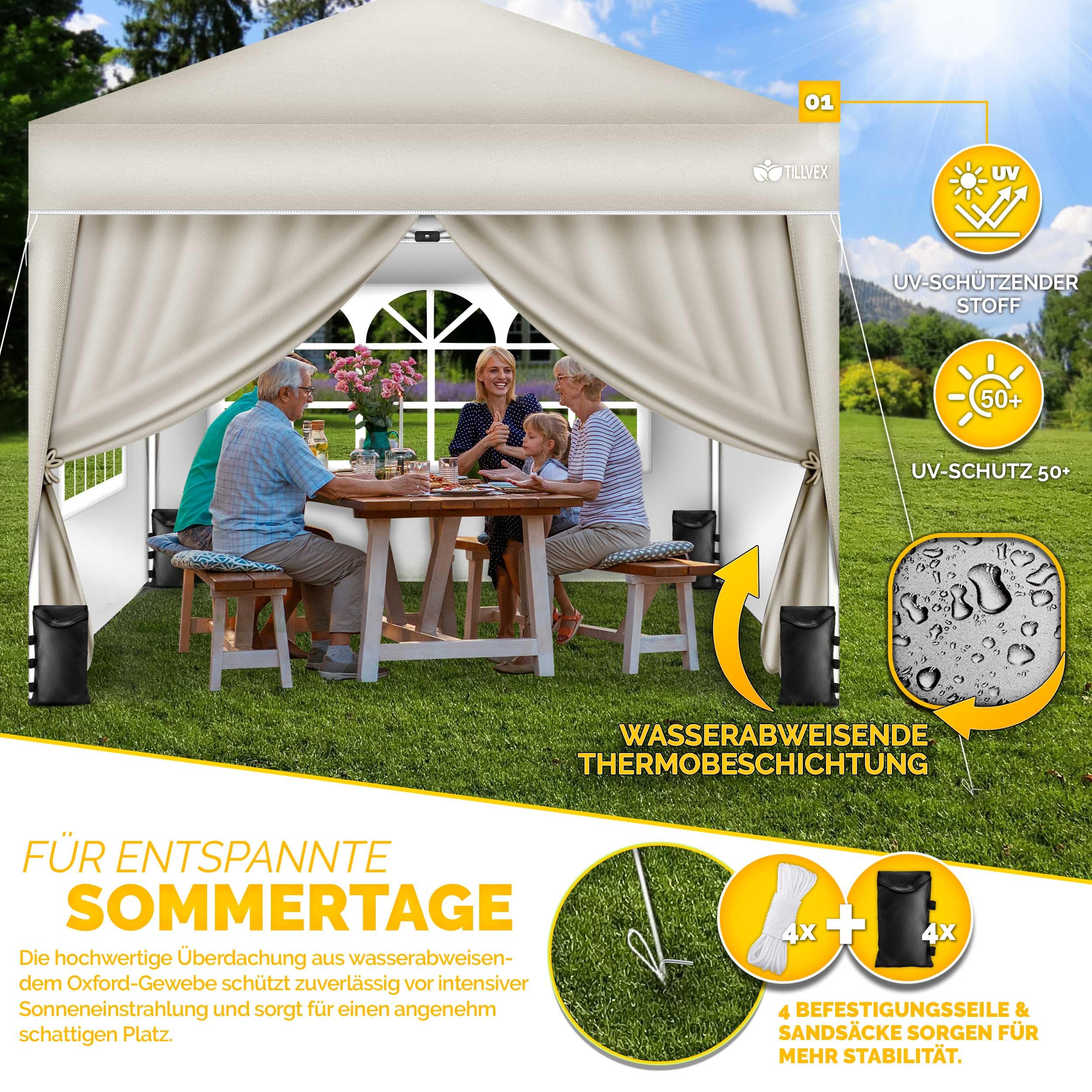 ABC CANOPY Pavillon Etanche Pavillon Tragbare Tente Pliante De jardin Abris De T ABC CANOPY Pavillon Etanche Pavillon Tragbare Tente Pliante De jardin Abris De T