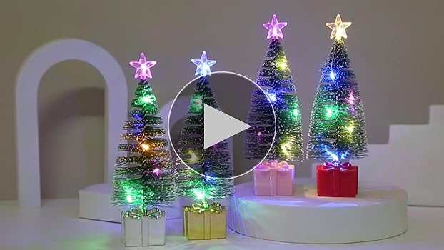 * mini christmas tree ୨୧ * 小さなクリスマスツリー Amazon.com: Mini Christmas Tree with Lights, 8 Pack Tabletop