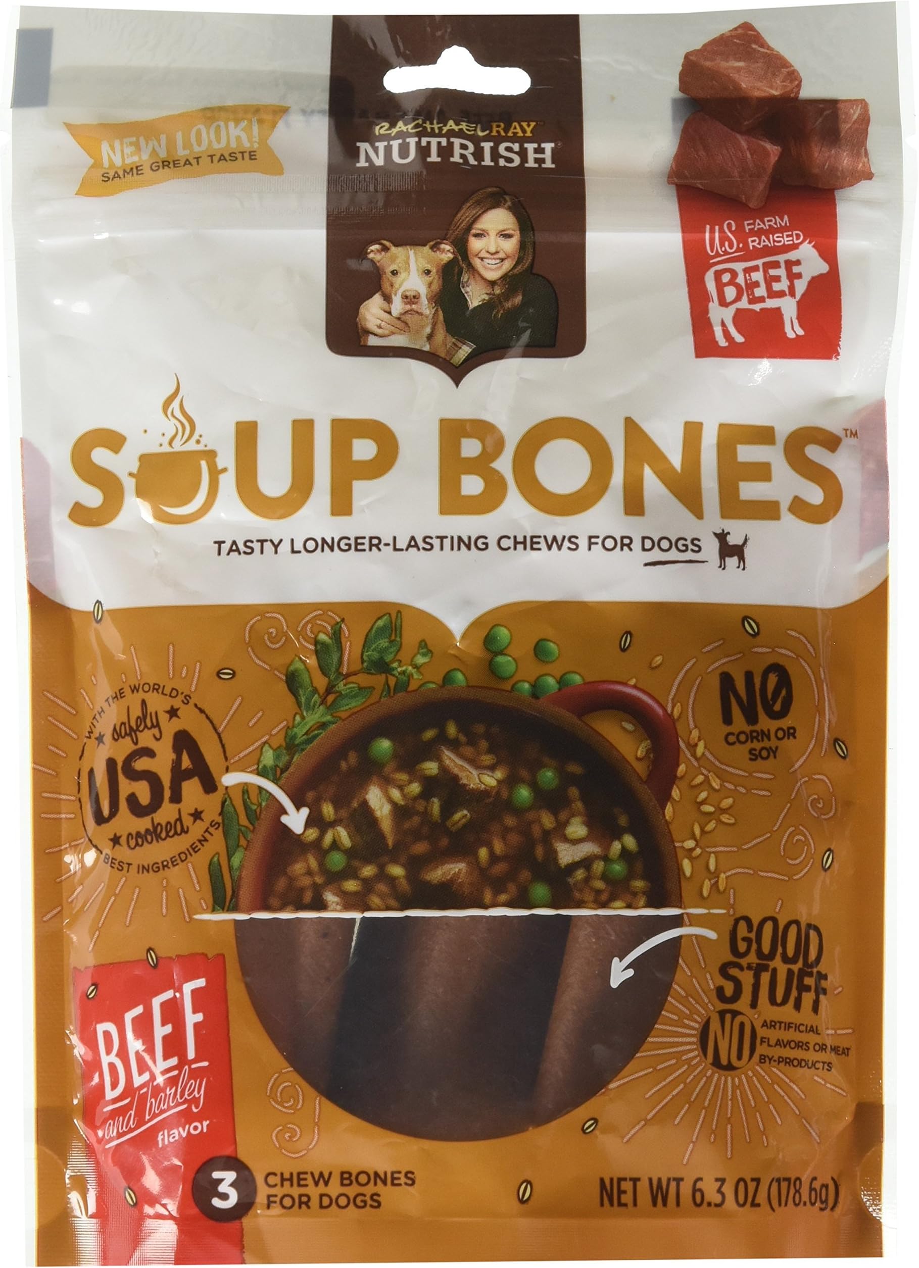 Rachael Ray Nutrish Soup Bones Real Beef & Barley 6