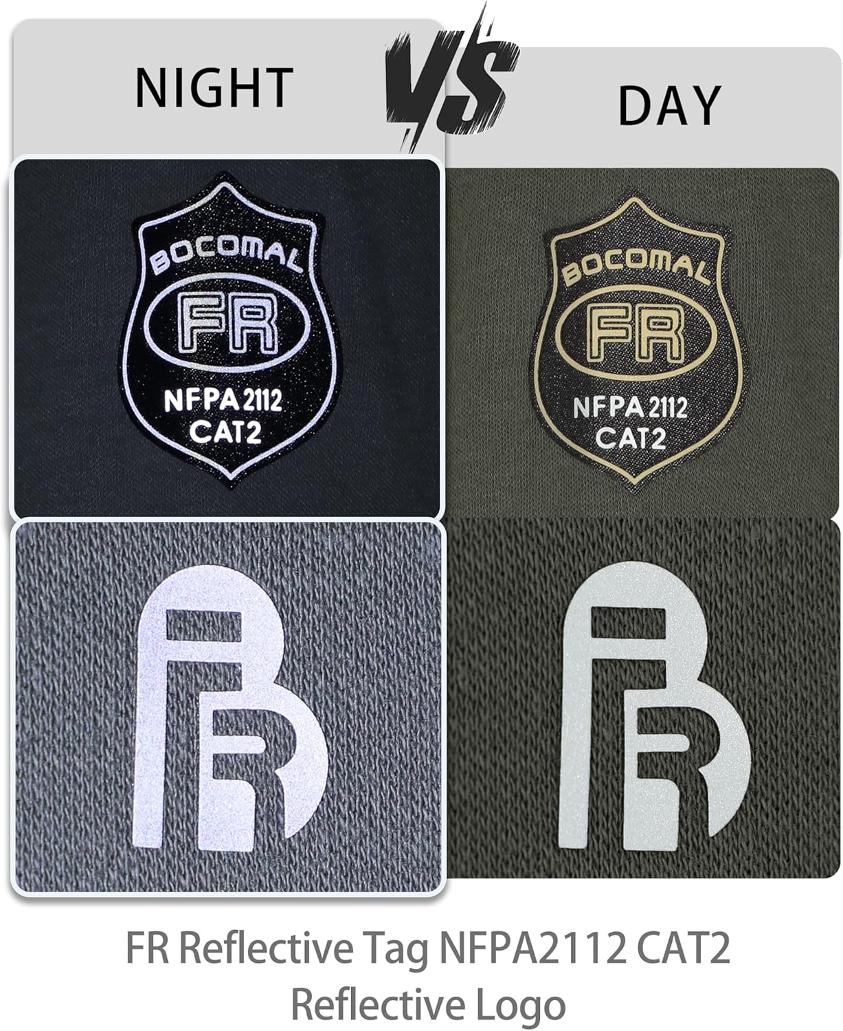 BOCOMAL FR Shirt 7oz Heavyweight Flame Resistant Shirts for Men Fire Retardant Long Sleeve Crew Work Shirts CAT2 - Image 5