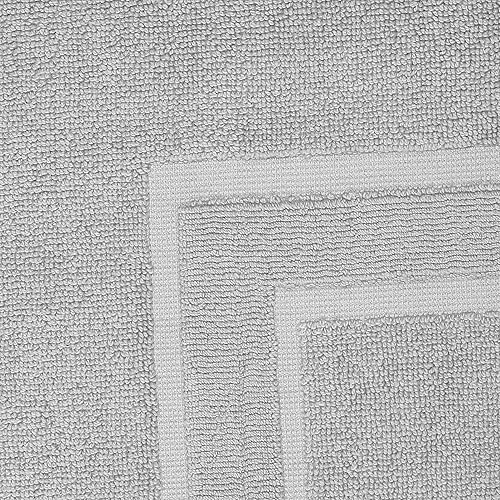 Vista 34 de GLAMBURG Paquete de 2 tapetes de baño de algodón prémium de 20 x 32 pulgadas, 100% algodón hilado en anillo, calidad de hotel y spa, 21.16 oz/m²